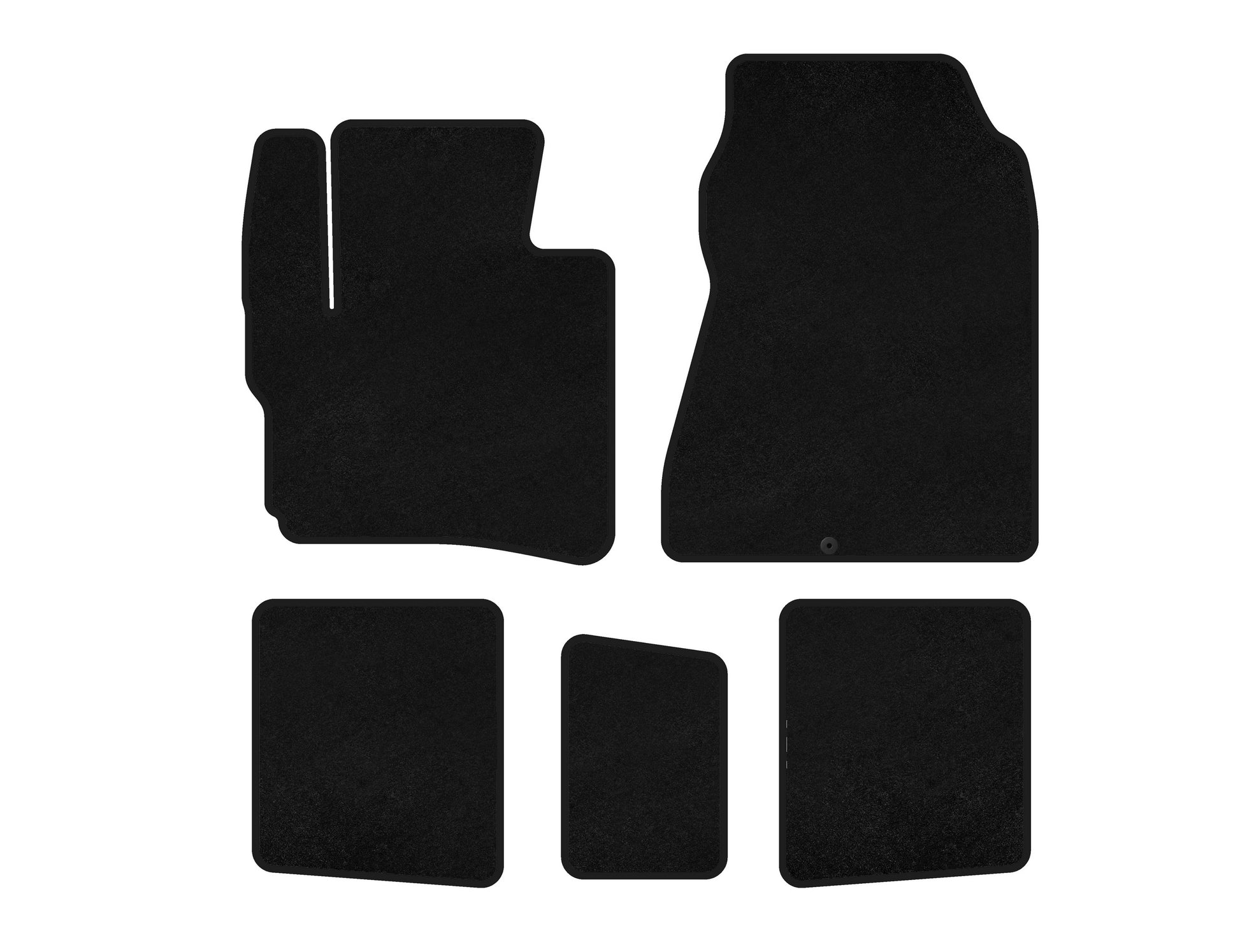 Textile Floor Mats Premium (HB, Black) for Toyota IQ 2008-2015 - image 1