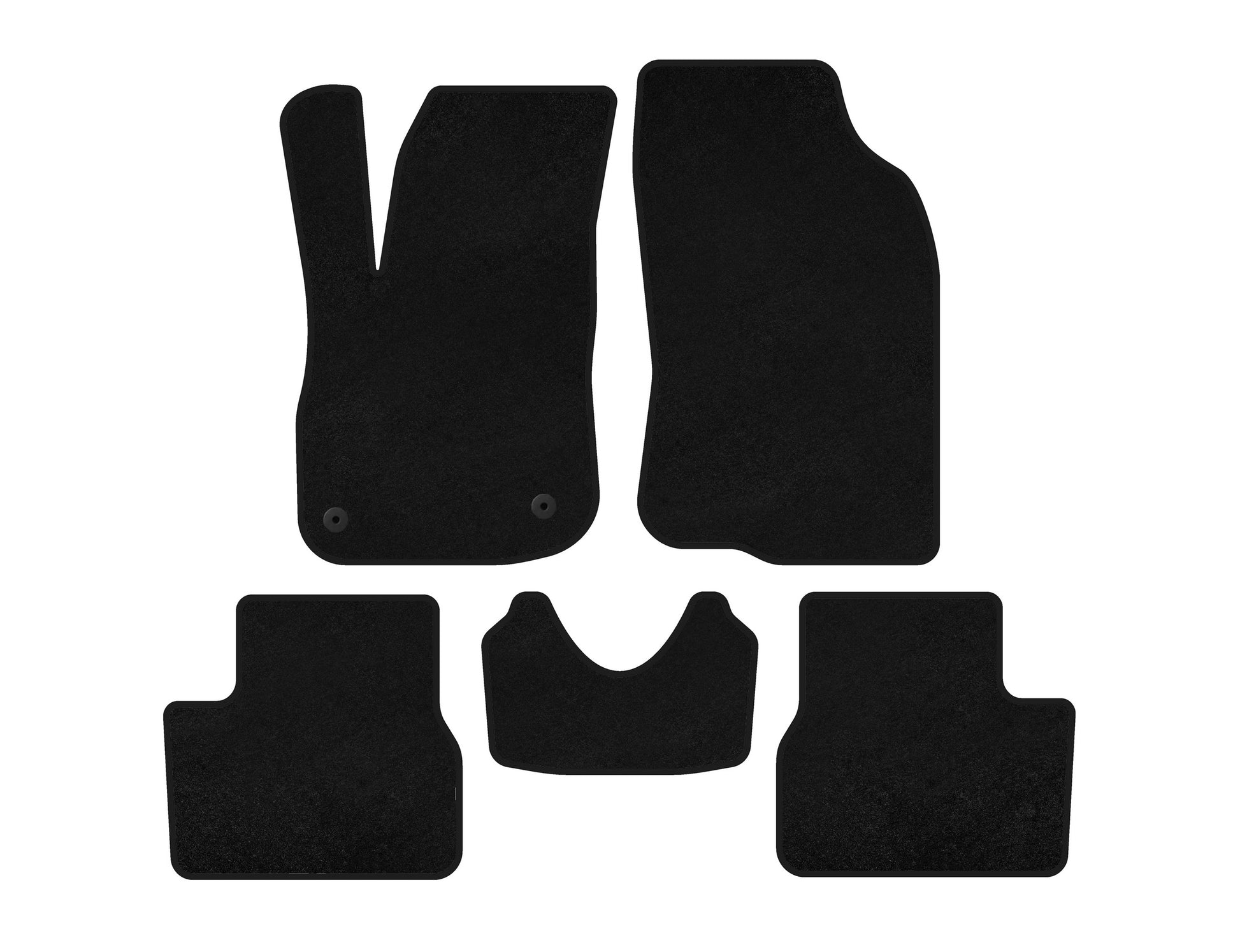 Textile Floor Mats Premium (Black) for Peugeot 2008 2013-2019 - image 1