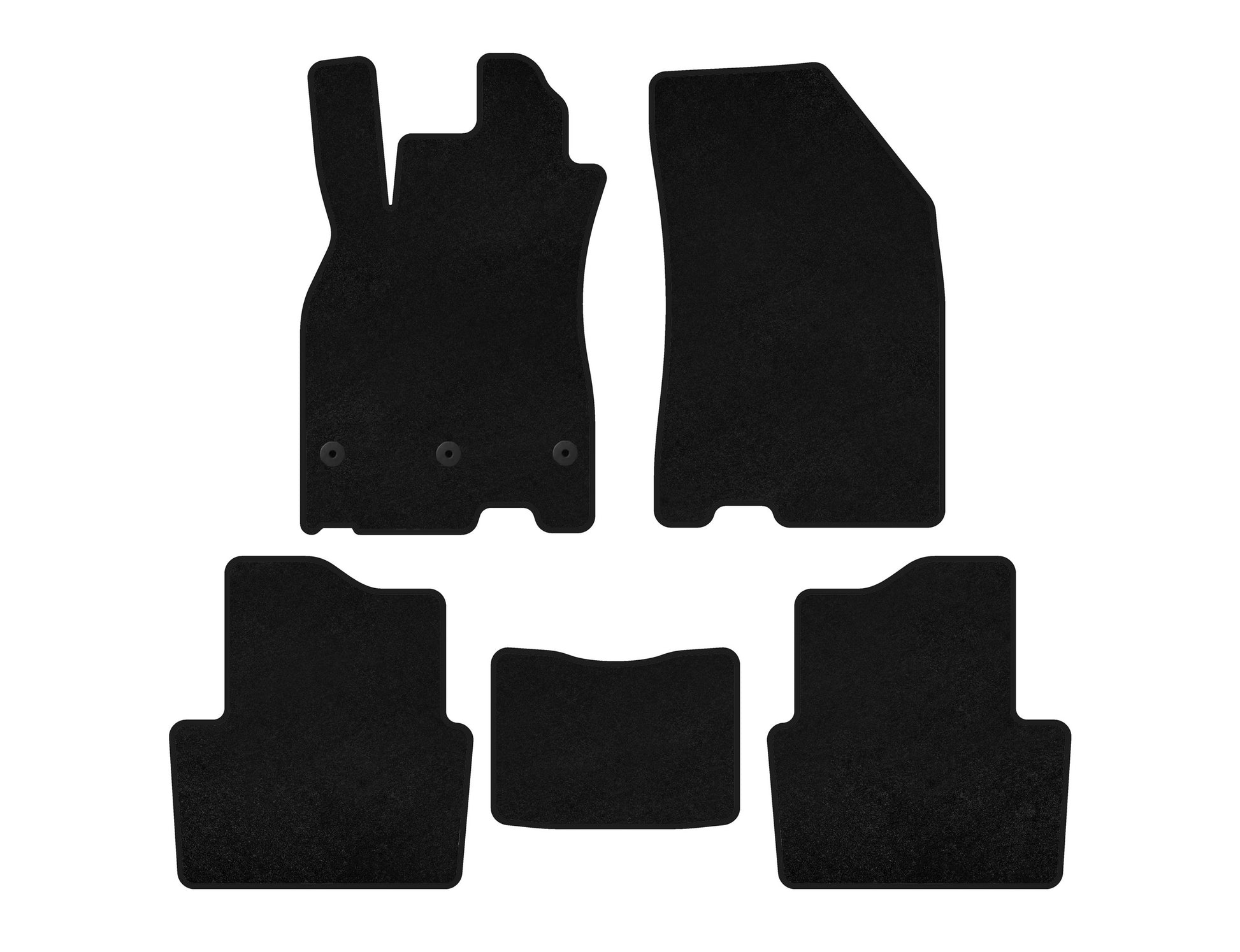 Textile Floor Mats Premium (SD, Black) for Renault Megane III 2009-2016 - image 1