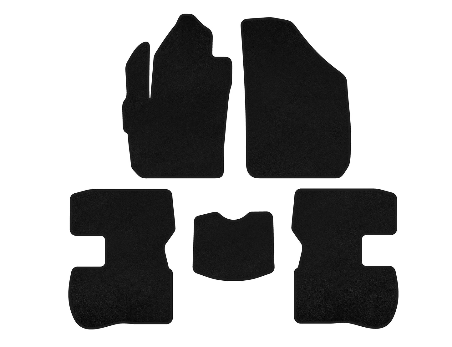 Textile Floor Mats Classic (Black) for Chery Kimo 2007-2015 - image 1