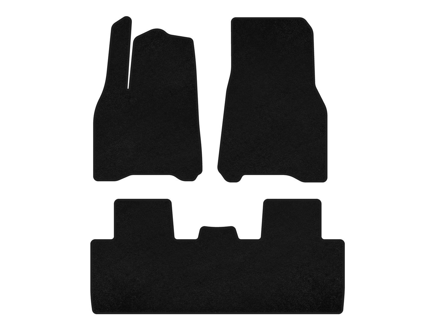 Textile Floor Mats Classic (5-Seater, Black) for Tesla Model Y 2020- - image 4