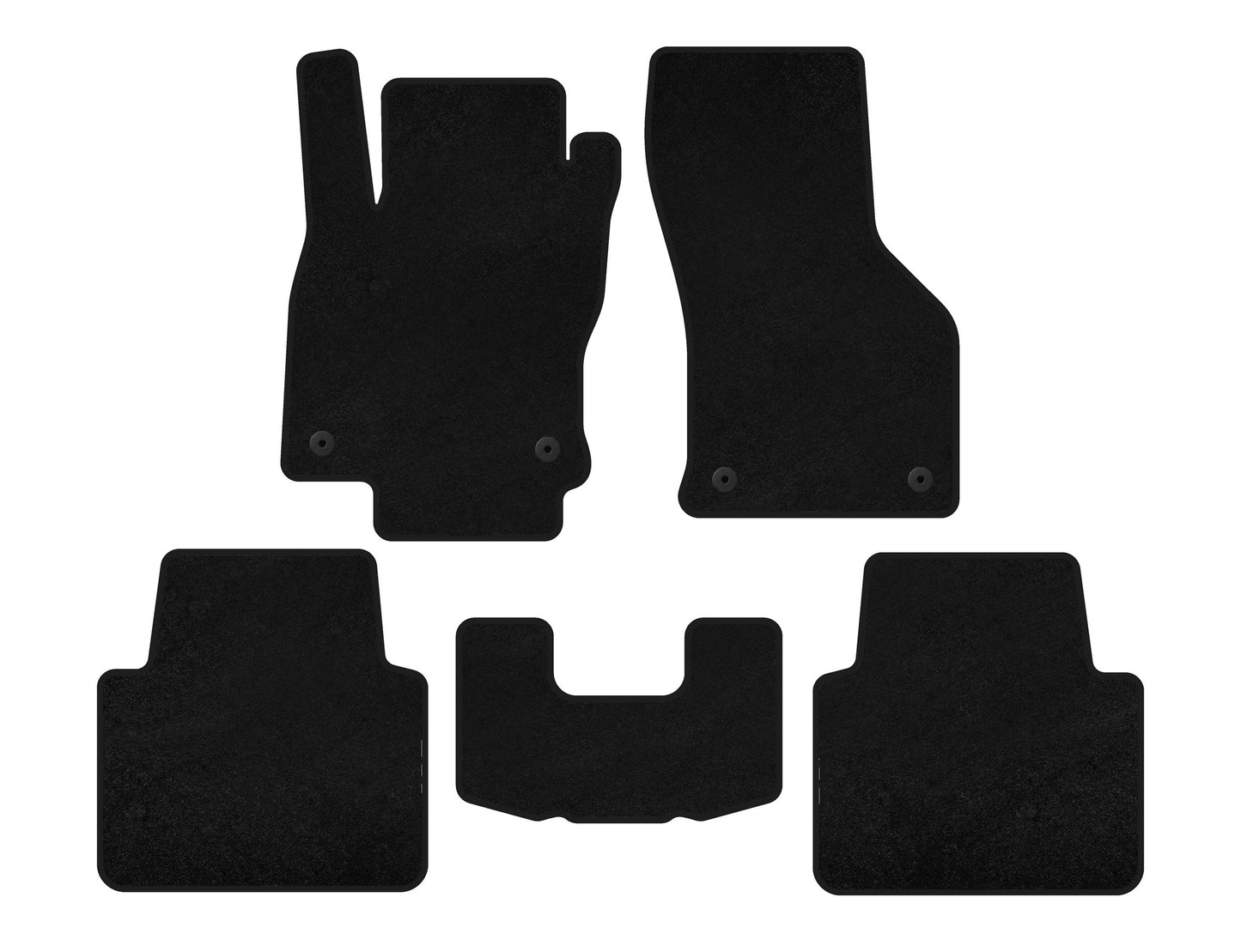 Textile Floor Mats Classic (LB, Black) for Volkswagen Arteon 2017-2025 - image 1