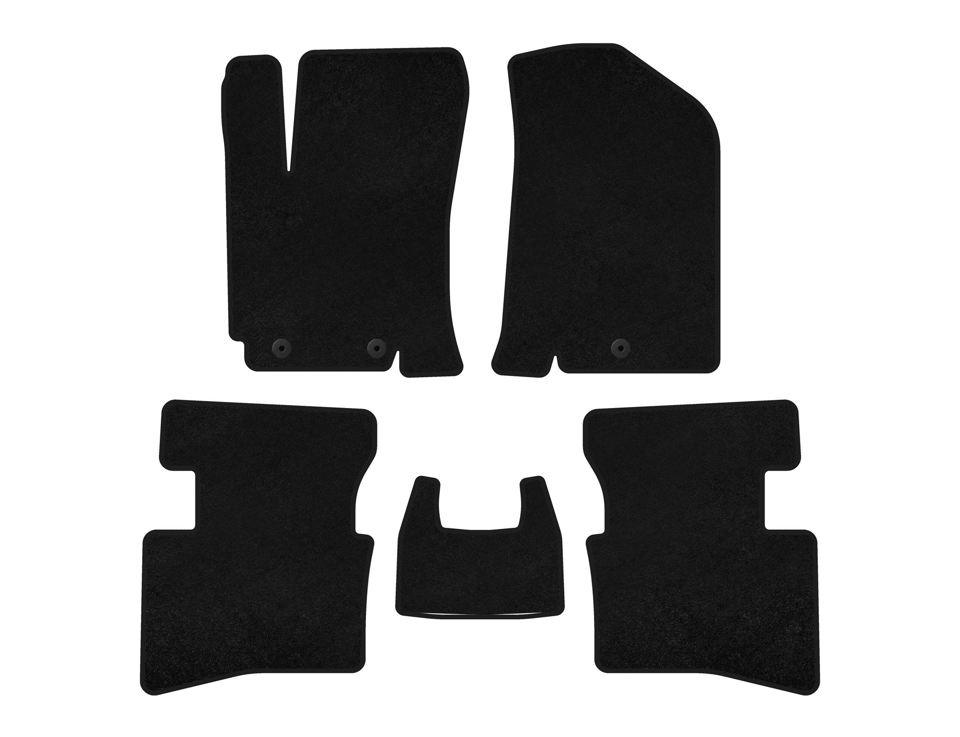 Textile Floor Mats Premium V2 (Black) for Kia Rio 2012-2017 - image 1