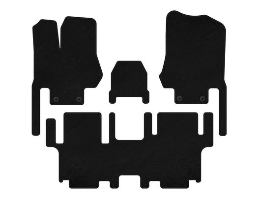 Textile Floor Mats Premium (2 Rows, 7-Seater, Black) for Nissan Quest 2011-2017 - image 1