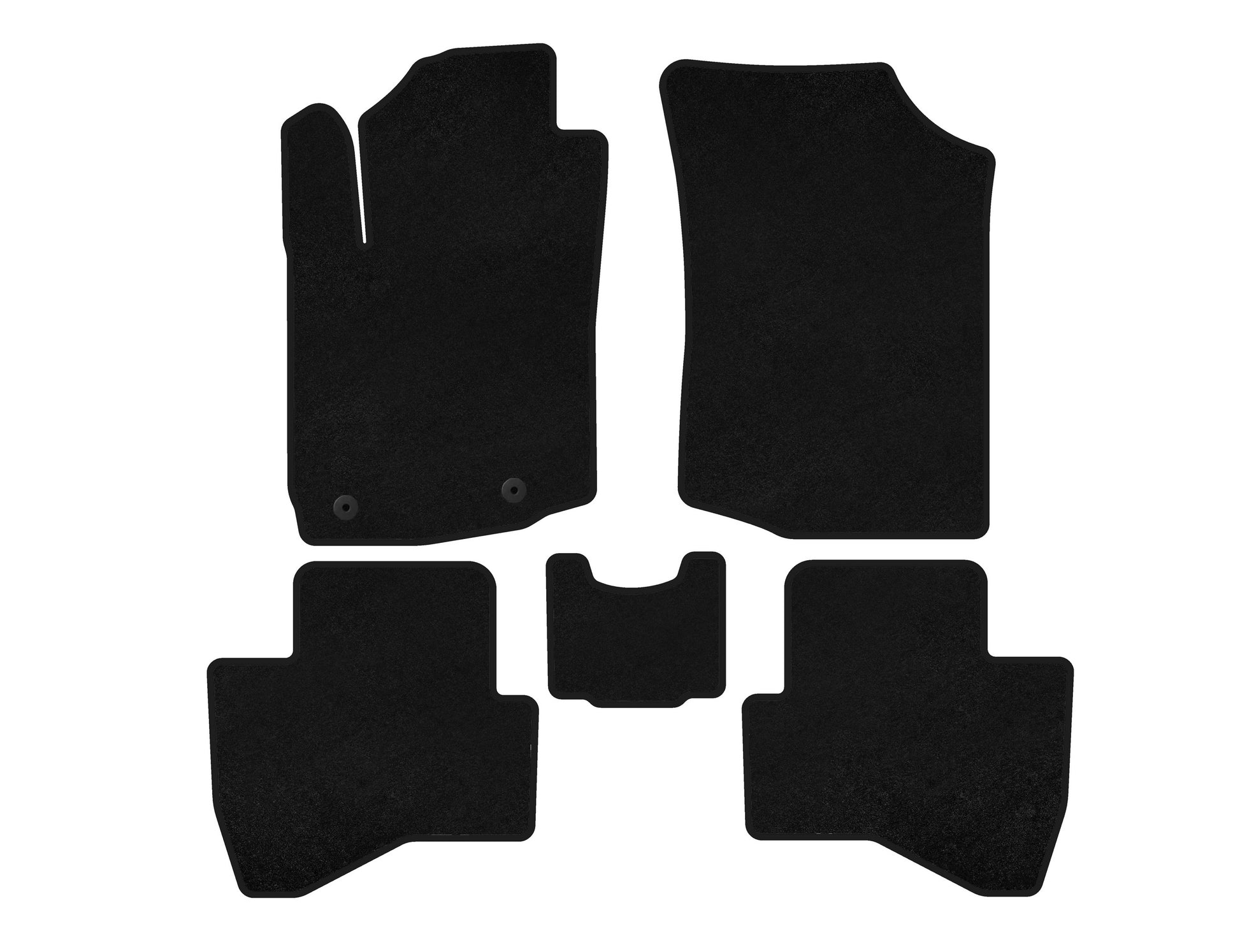 Textile Floor Mats Premium (HB, Black) for Peugeot 108 2014-2021 - image 1