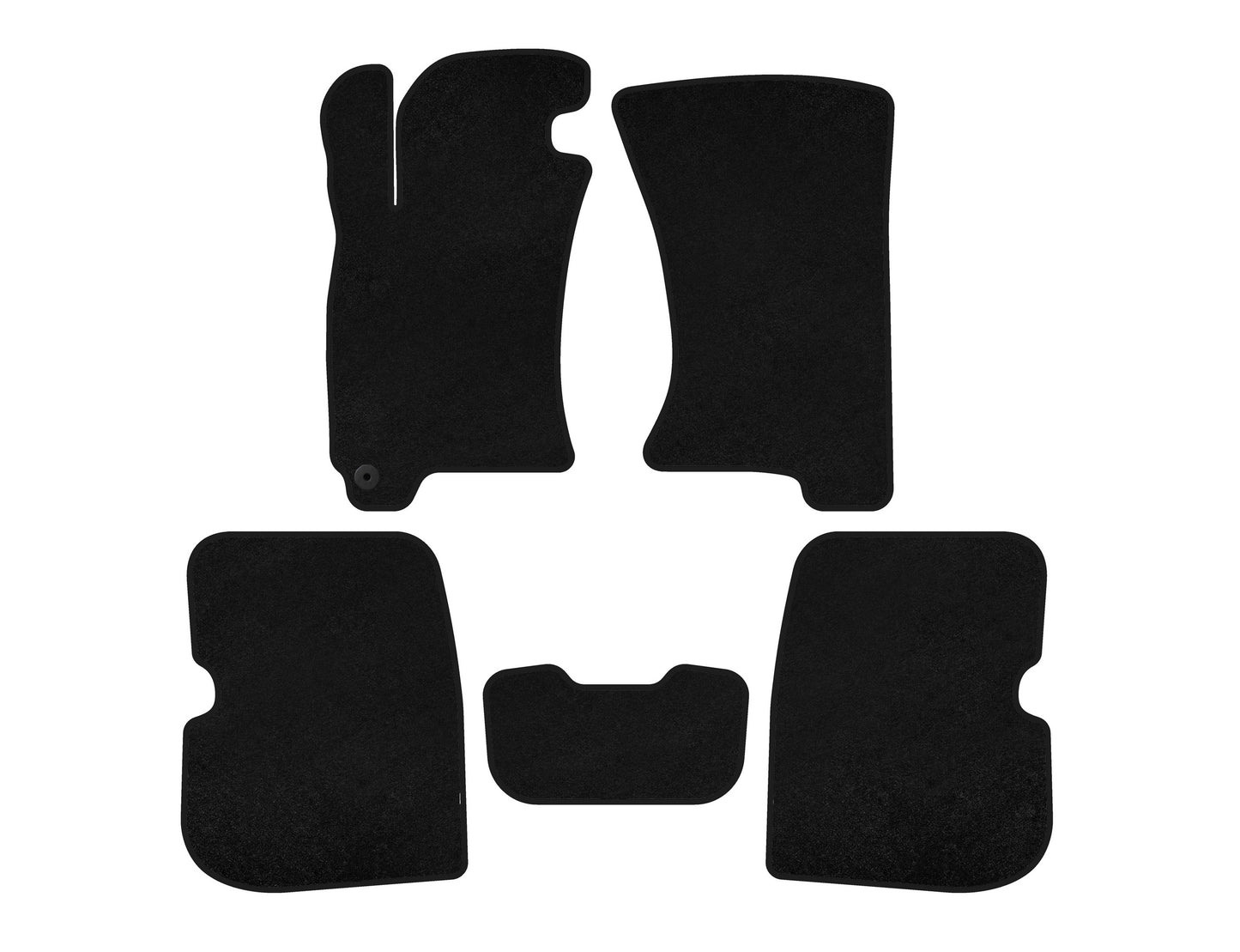 Textile Floor Mats Premium (Black) for Subaru Forester 1997-2002 - image 1