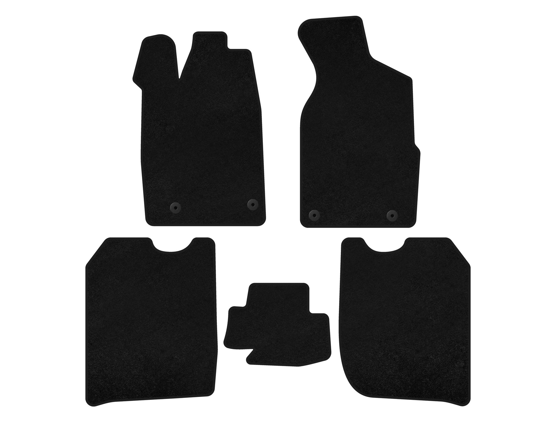Textile Floor Mats Premium (1982-1988, SD, Black) for Audi 100 C3 1988-1991 - image 1