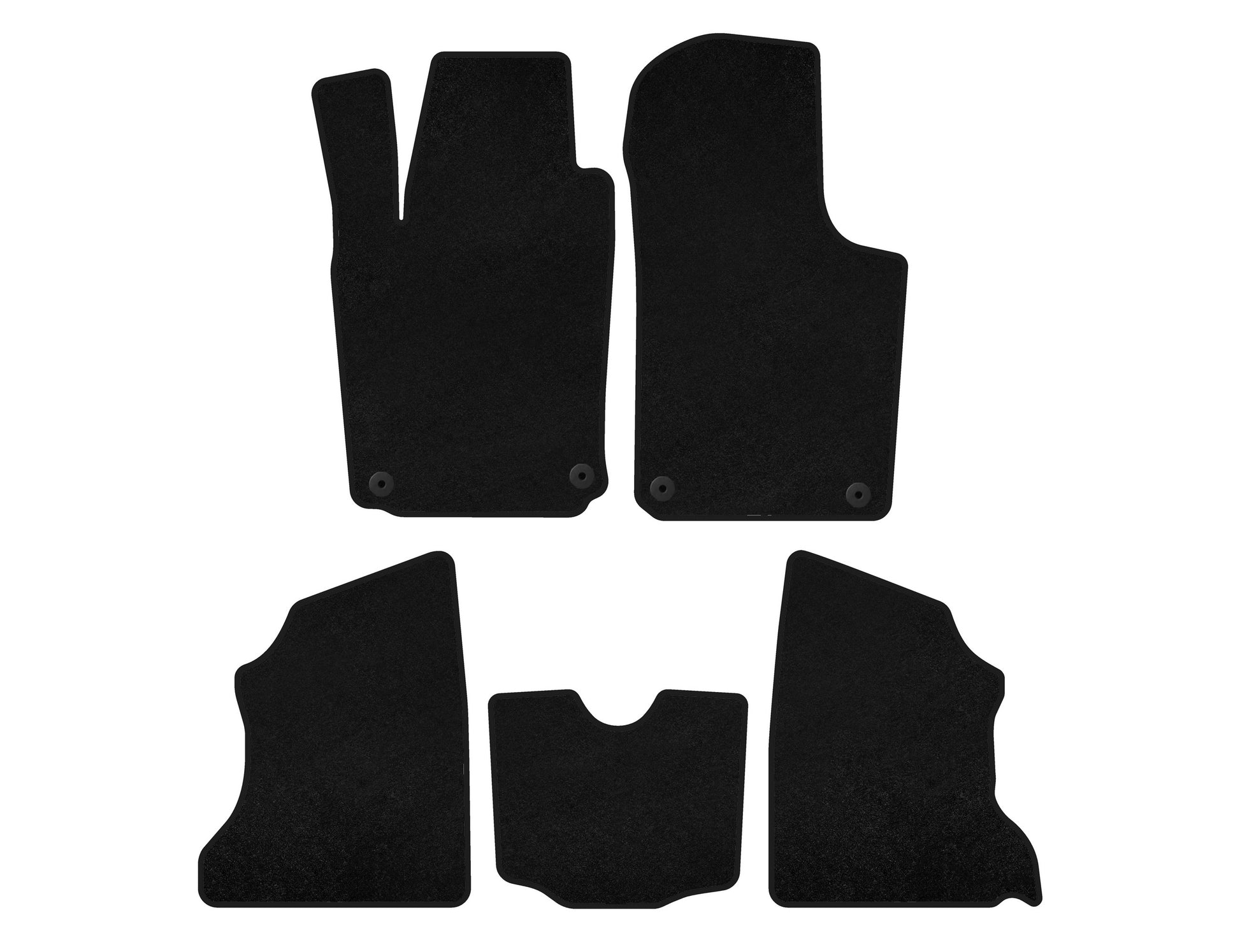 Textile Floor Mats Premium (Black) for Opel Combo 2002-2012 - image 1
