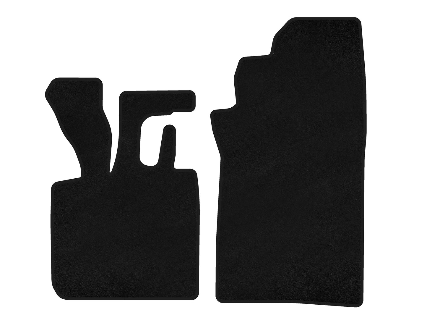Textile Floor Mats Classic (1998-2003, Cabriolet, Black) for Smart 1998-2007 - image 1