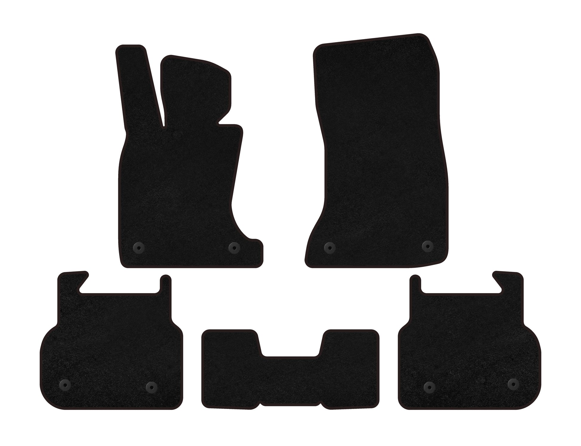 Textile Floor Mats Premium (for F01, Black) for BMW 7 Series F01/F02 2008-2015 - image 1