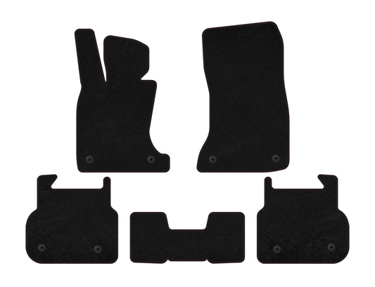 Textile Floor Mats Premium (for F01, Black) for BMW 7 Series F01/F02 2008-2015 - image 1