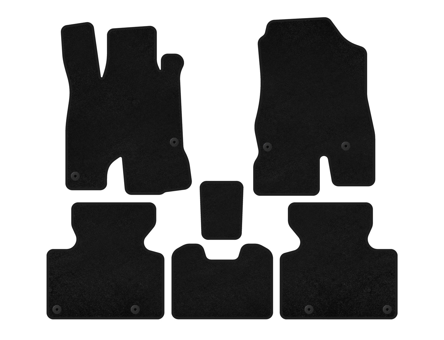 Textile Floor Mats Classic (Black) for Honda Clarity 2016- - image 1