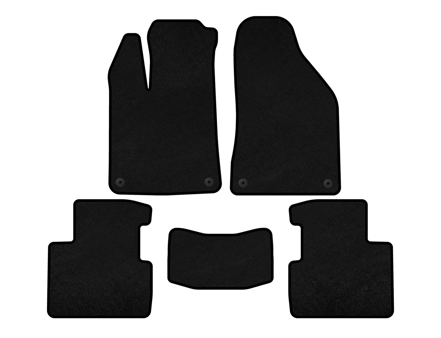 Textile Floor Mats Classic (SD, Black) for Chrysler 200 II 2014-2017 - image 2