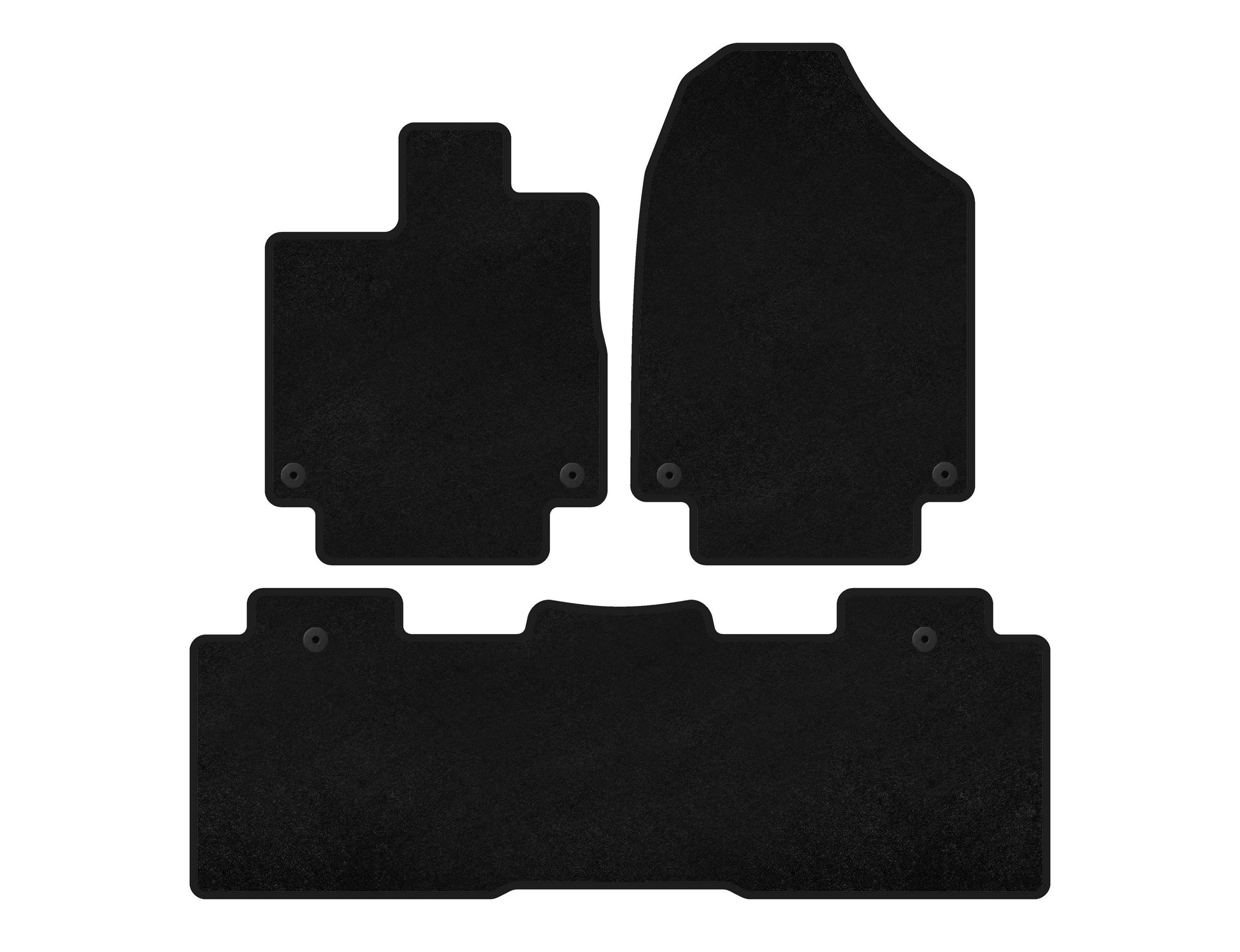 Textile Floor Mats Classic (2 Rows, Black) for Honda Odyssey 2017– - image 1