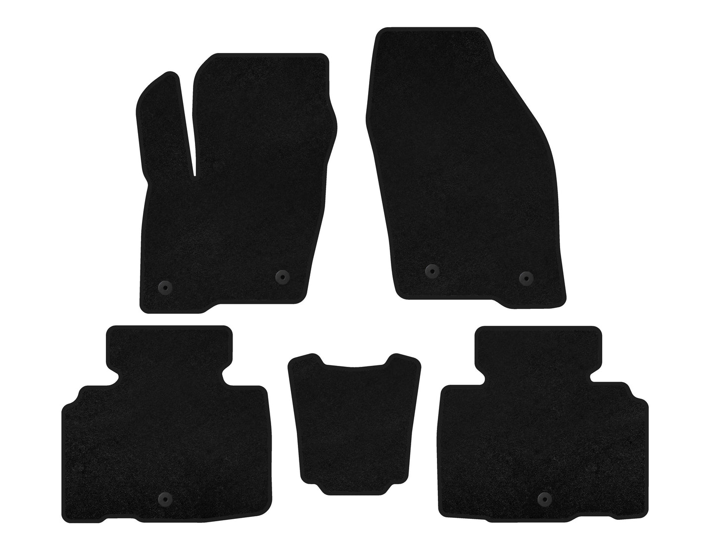 Textile Floor Mats Premium (Black) for Lincoln MKX 2015- - image 1