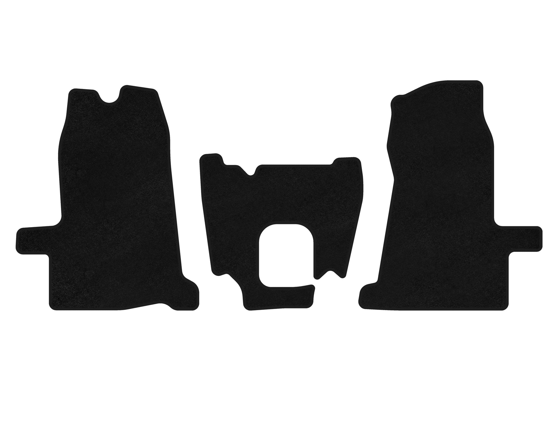 Textile Floor Mats Premium (2000-2006, 1+1, Manual, Black) for Ford Transit 2000-2014 - image 1