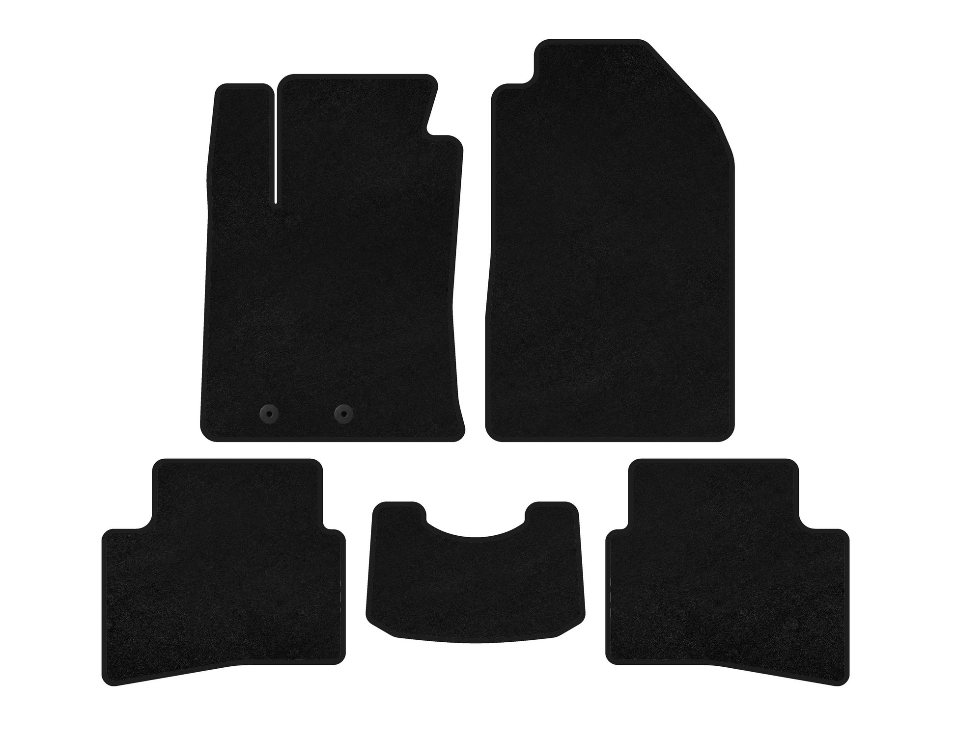 Textile Floor Mats Premium (2017-2019, Black) for Kia Stonic 2017- - image 1