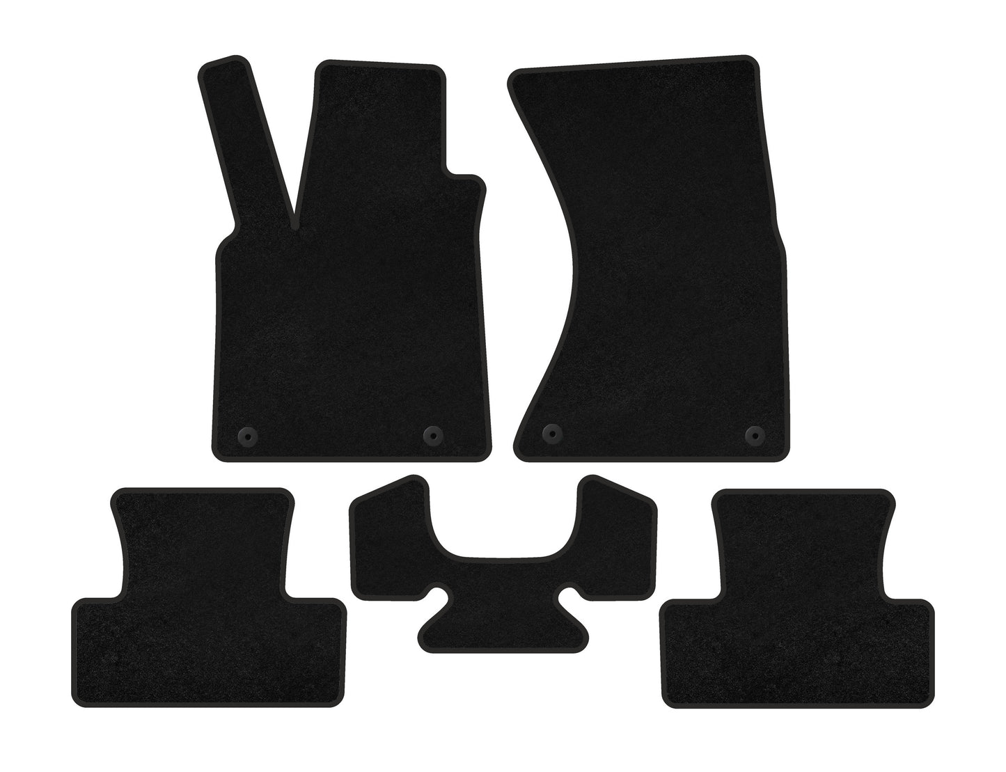 Textile Floor Mats Premium (2008-2012, Black) for Audi Q5 2008-2017 - image 1