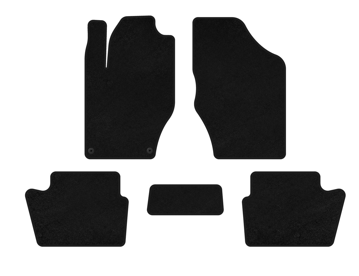 Textile Floor Mats Classic (HB, Pre-Facelift, Black) for Citroen DS-4 2010-2015 - image 1