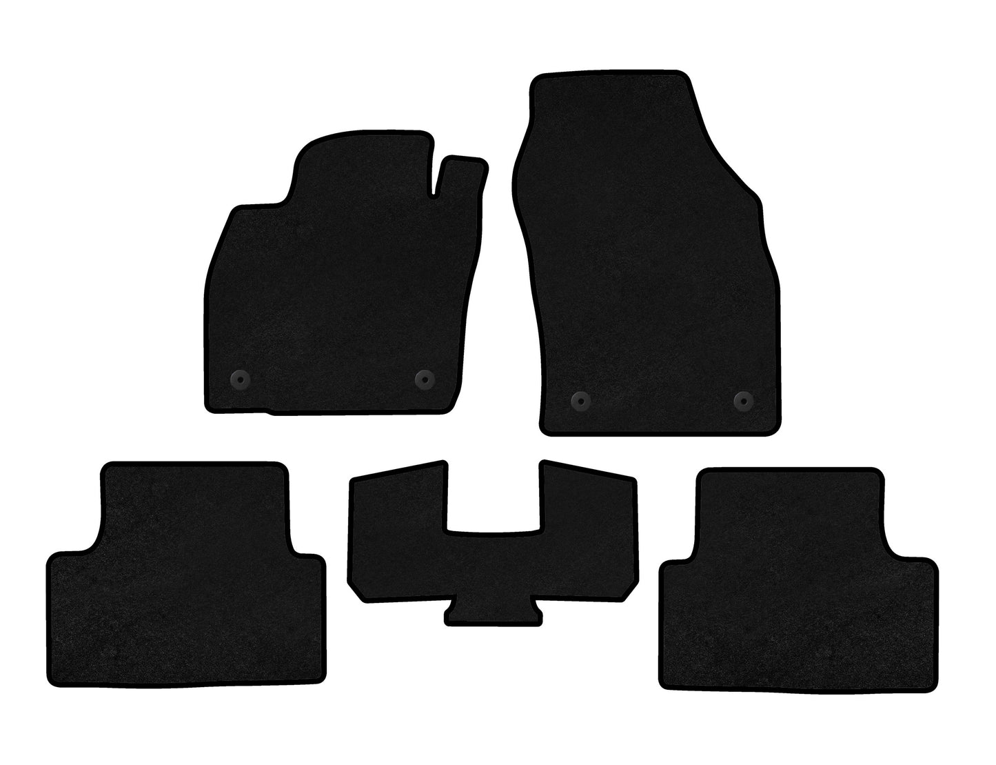 Textile Floor Mats Classic (Black) for Volkswagen T-Cross 2019- - image 1