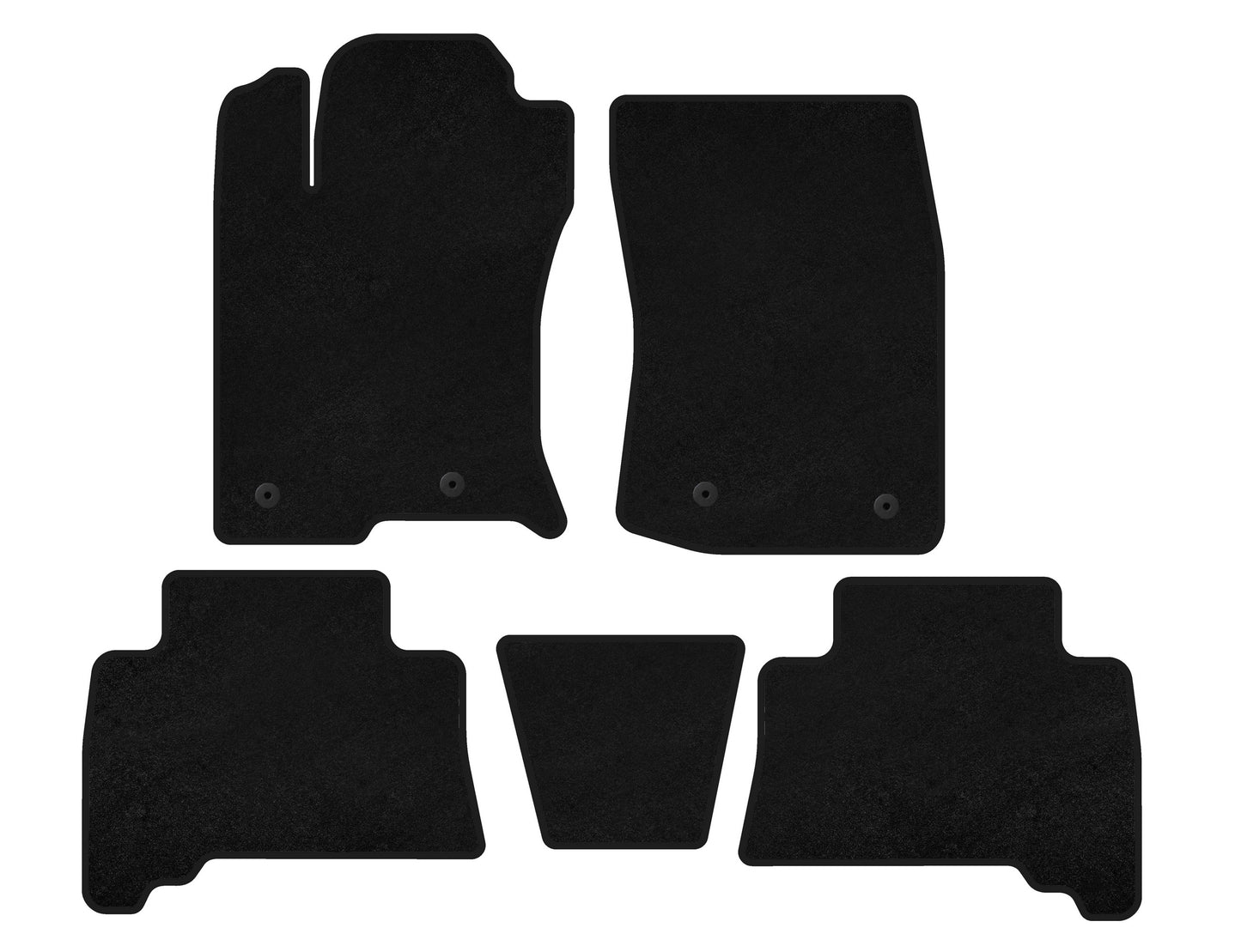 Premium Textile Floor Mats (2009-2014, Black) for Toyota 4Runner 2009-2024 - image 1