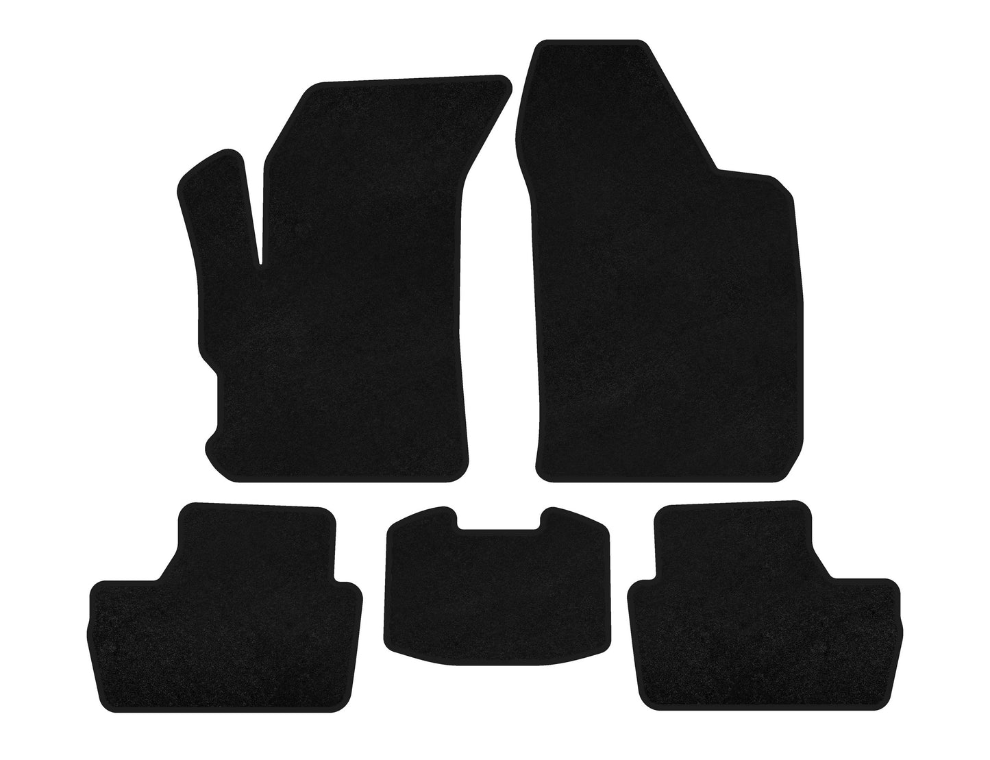 Textile Floor Mats Classic (Black) for Chery Beat 2009-2015 - image 1