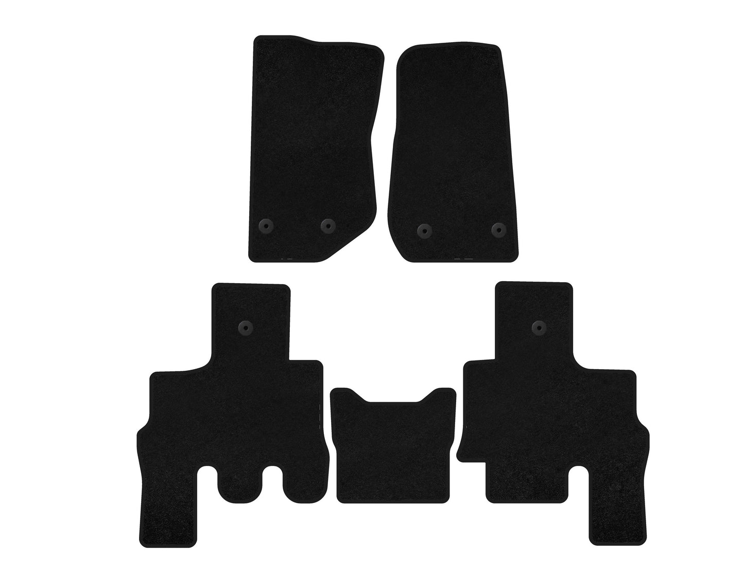 Textile Floor Mats Premium (black) for Jeep Wrangler 2007-2017 - image 1