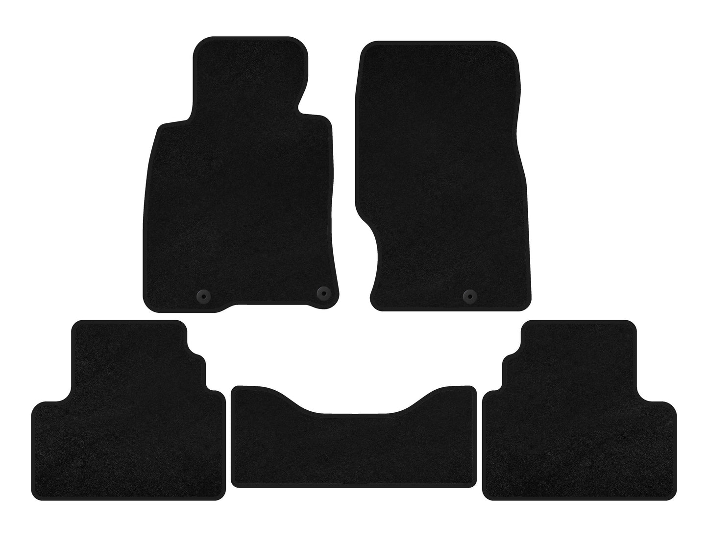 Textile Floor Mats Premium (G25-G35, SD, Black) for Infiniti G25/G35/37 (V36/CV36) 2006-2015 - image 1