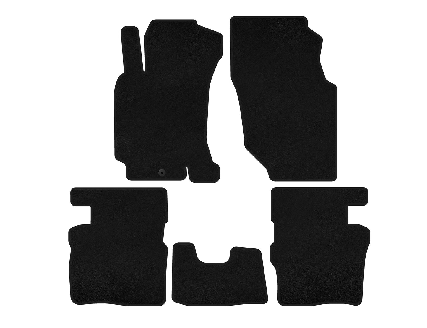 Premium Textile Floor Mats (5-Door, Black) for Honda HR-V 1998-2006 - image 1