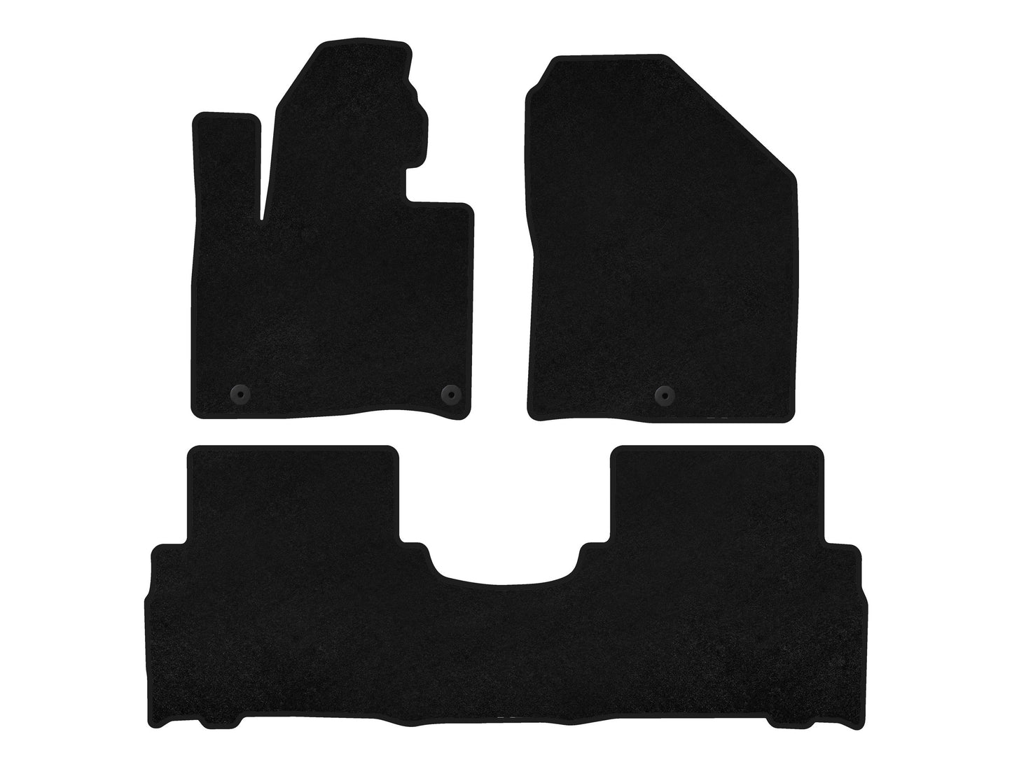 Textile Floor Mats Classic (2014-2018, 5-seater, Black) for Kia Sorento III UM 2014-2020 - image 1