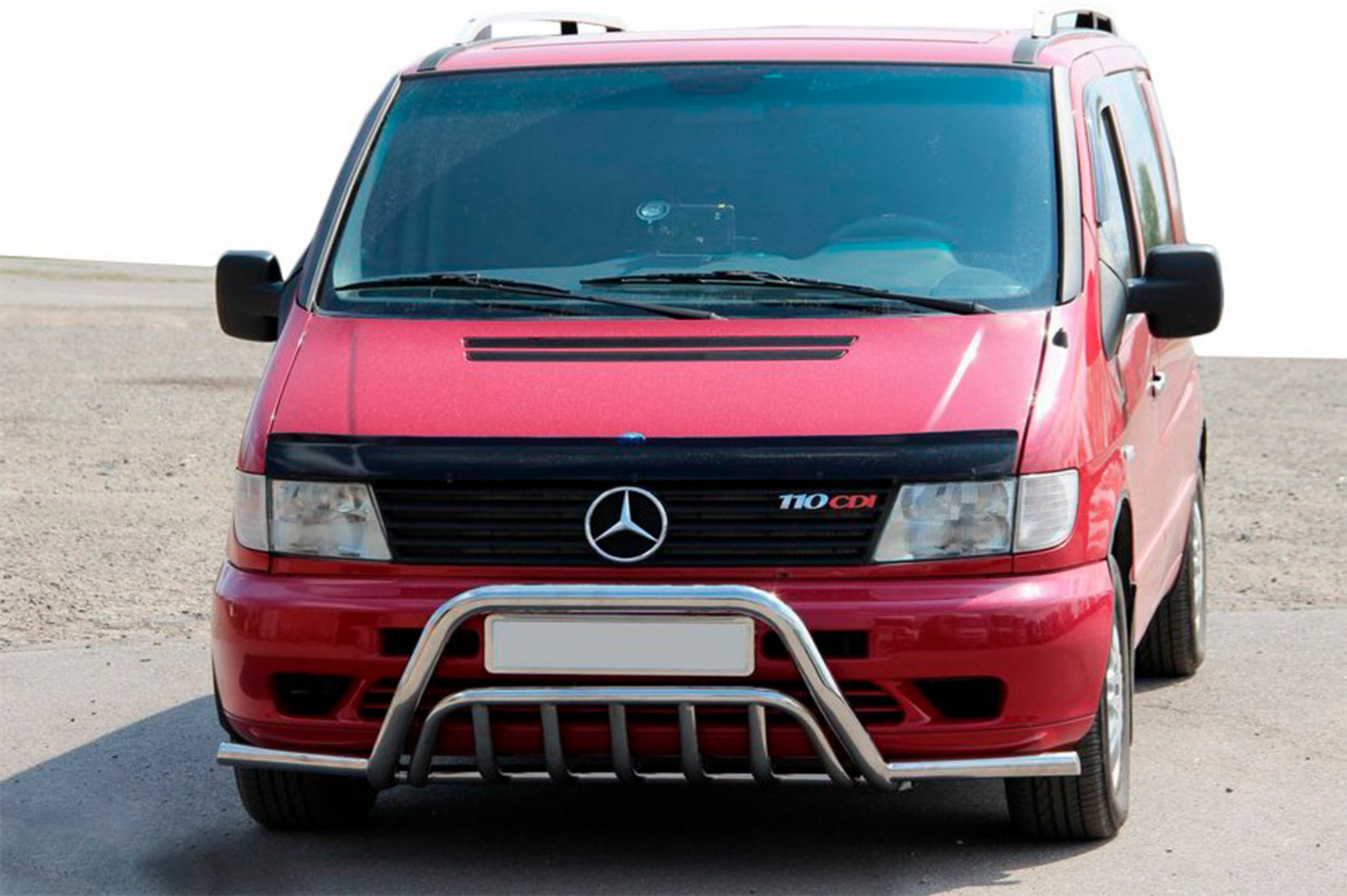 Bull Bar with Bumper Wings WT002 Plus (Stainless Steel) for Mercedes Vito W638 1996-2003 - image 3