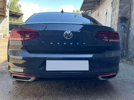 Muffler pads V2 SD/SW (2019+, 3 pcs., stainless steel) for Volkswagen Passat B8 2015-2023 - Reelken Auto