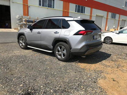 Lateral platforms Tayga Grey (2 pieces, aluminum) for Toyota Rav 4 2019- - Reelken Auto