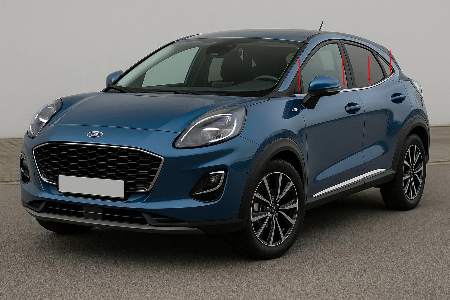 Window Lower Trim Stainless Steel (8 pcs) for Ford Puma 2019- - image 1