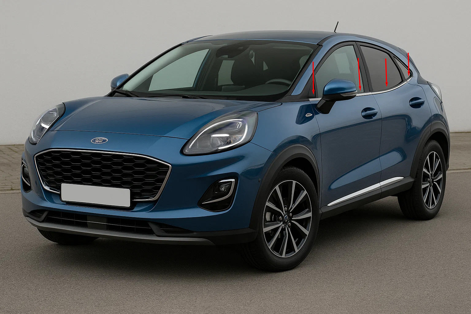 Window Lower Trim Stainless Steel (8 pcs) for Ford Puma 2019- - image 1