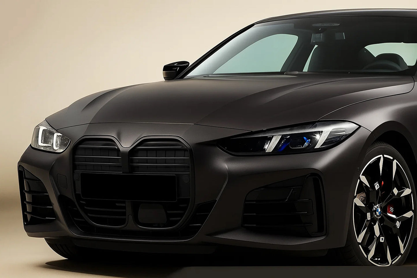 M-Look Kidney Grilles (for G22/23, Matte Black) for BMW 4 Series G22/23/26 2020- - image 1