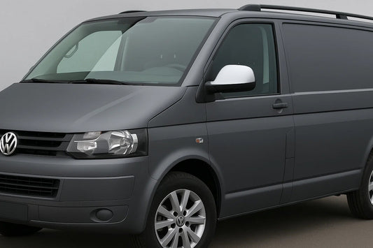 Mirror Covers (2 pcs, Matte Grey) for Volkswagen T5 2010-2015 - image 1