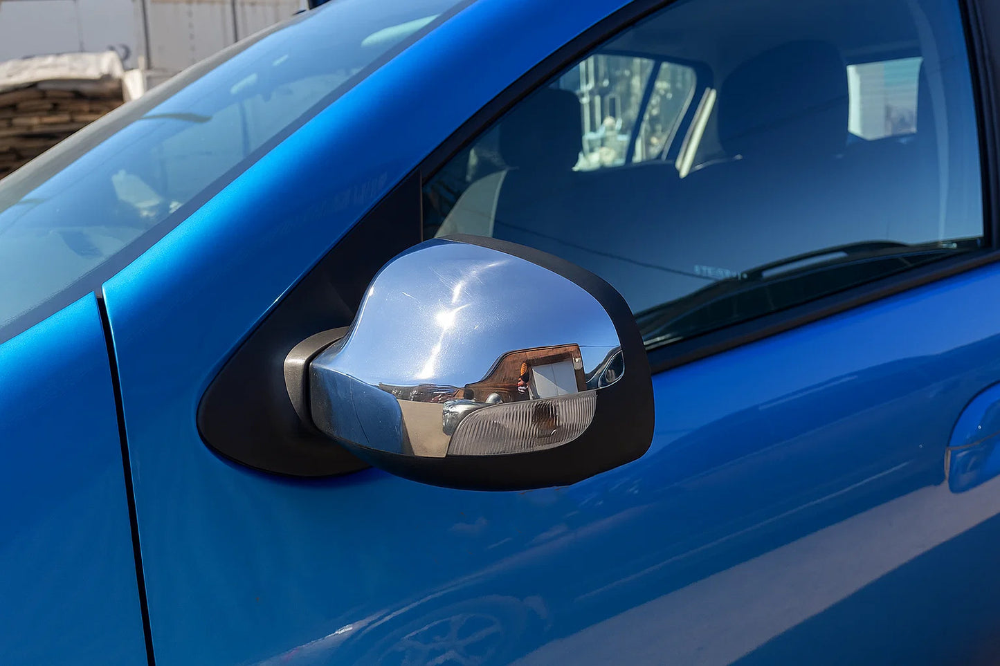 Mirror Covers (2 pcs, Stainless Steel) for Renault Logan II 2013-2022 - image 2
