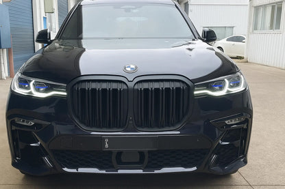 Kidney Grilles M-Look (2019-2022, Matte Black) for BMW X7 G07 2019- - image 1