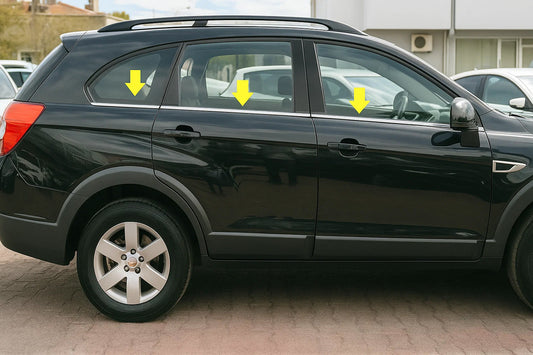 Window Lower Trim Stainless Steel (6 pcs) for Chevrolet Captiva 2006-2019 - image 1