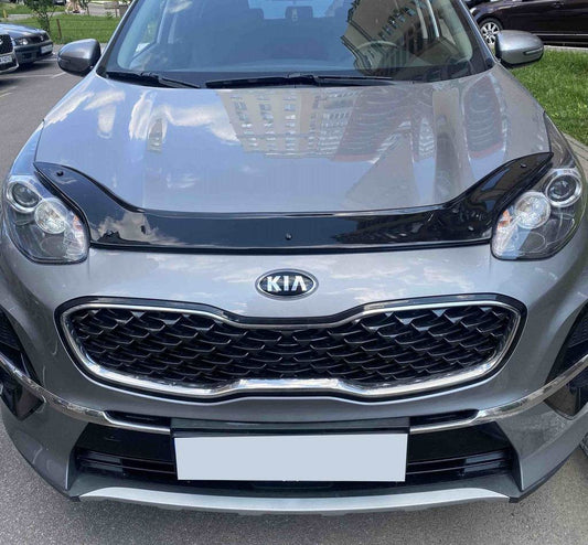 The hood deflector (EuroCap) for Kia Sportage 2015-2021 - Reelken Auto