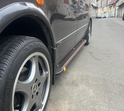 Side Steps Maya Red (2 pcs, Aluminum) for Mercedes Vito W638 1996-2003 - image 2