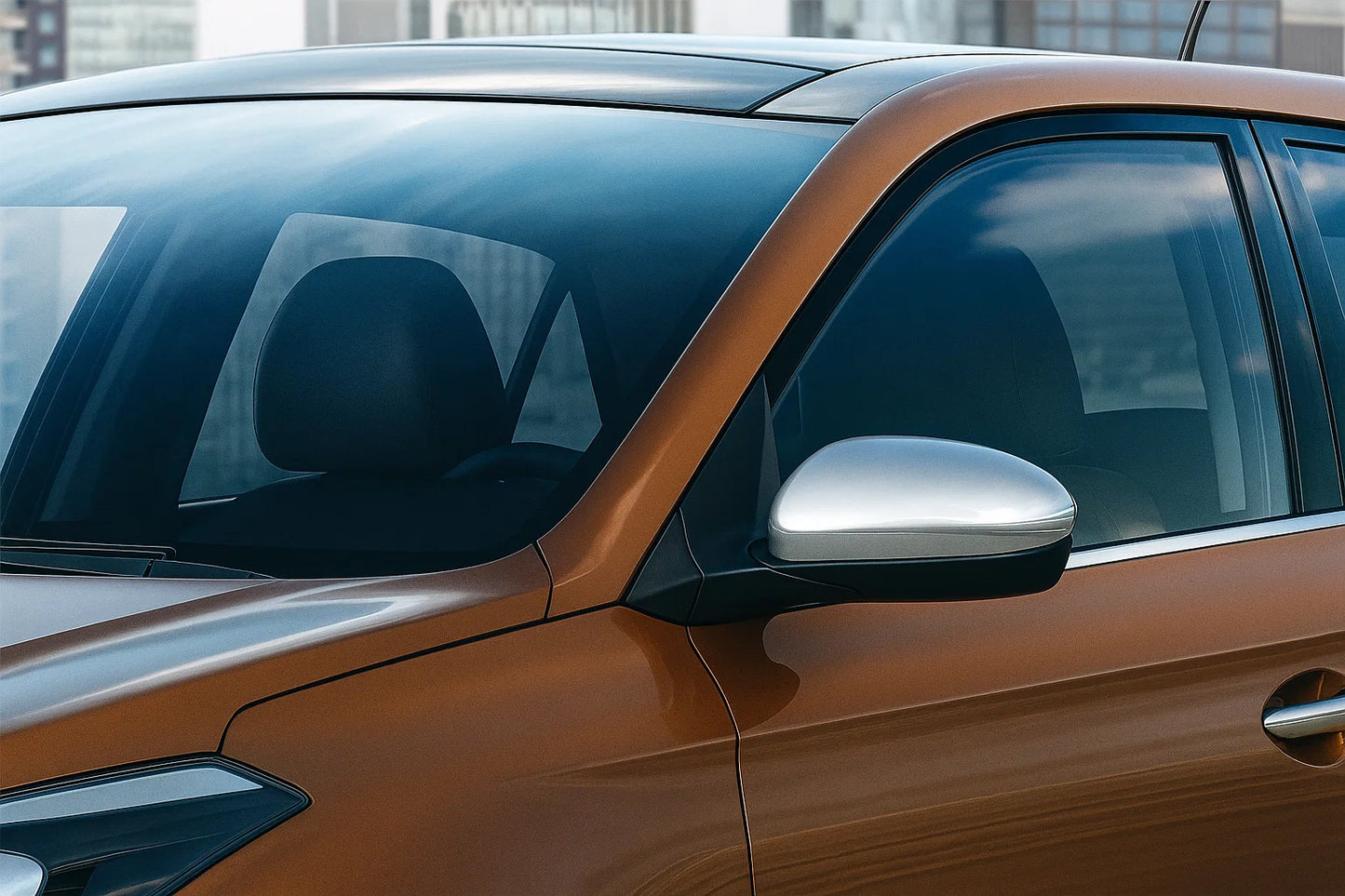 Mirror Covers V1 (2 pcs, Stainless Steel) for Hyundai I-20 2014-2020 - image 1