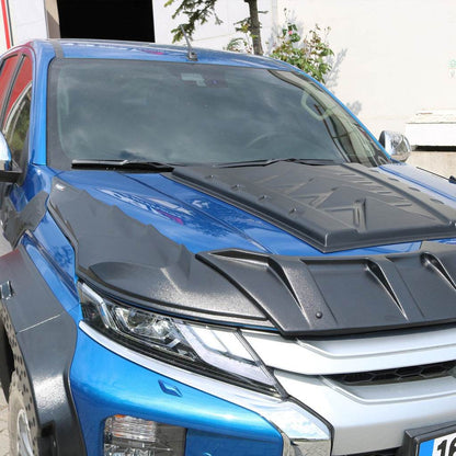 Set of lining for the hood DRAGON (2019+, 3 pcs) for Mitsubishi L200 2015-2024 - Reelken Auto