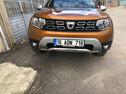 Fog light covers (2 pcs, stainless steel) for Renault Duster 2018-2024 - image 3