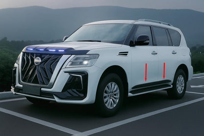 Door moldings (4 pcs, black) for Nissan Patrol Y62 2010-2024 - image 3