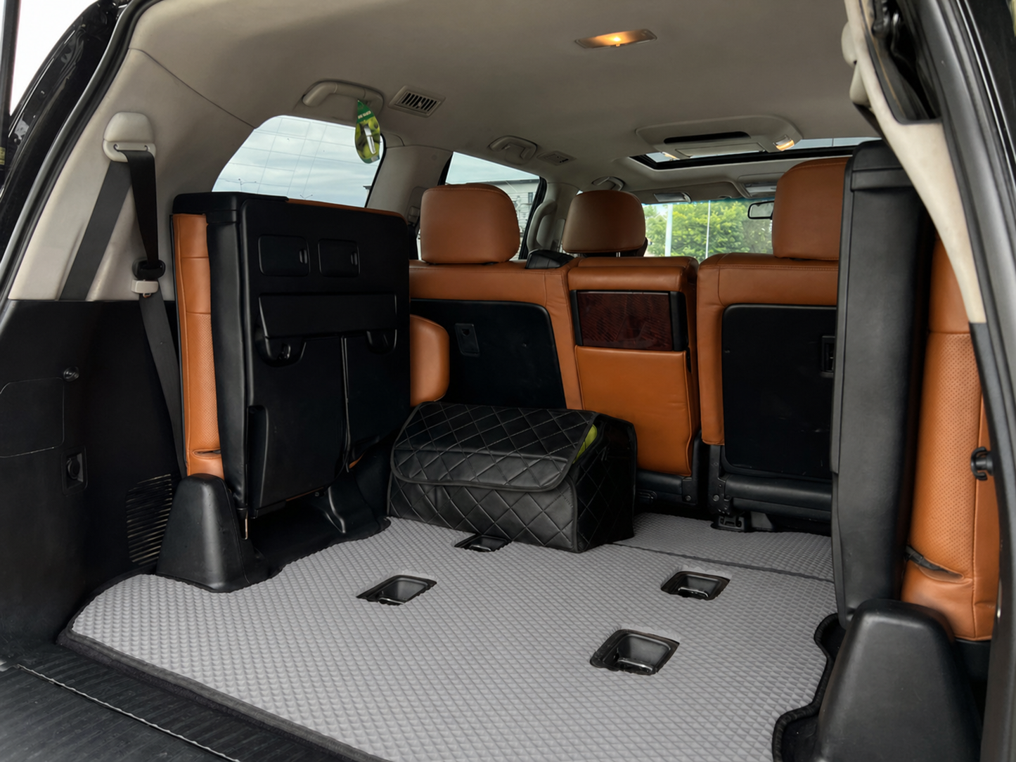 Trunk Mat 2 pcs (EVA, 7 seats, Gray) for Lexus LX570/450d 2008-2022 - image 1