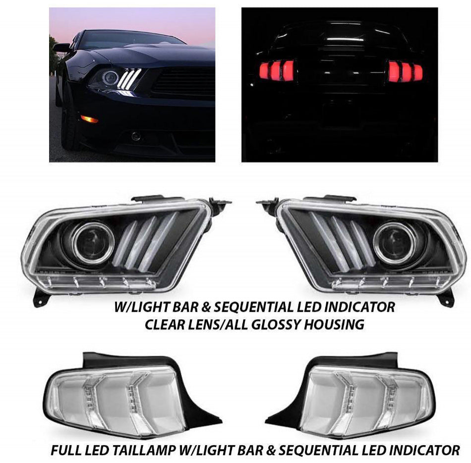 Front Headlights Set (2 pcs, 2010-2015) for Ford Mustang 2015-2023 - image 2