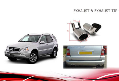 Muffler nozzle (1 pc.) for Mercedes ML W163 - Reelken Auto