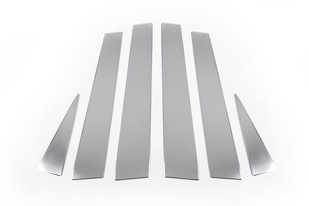 Chrome Door Pillar Covers (6 pcs, Stainless Steel) for Volkswagen Touareg 2002-2010 - image 3